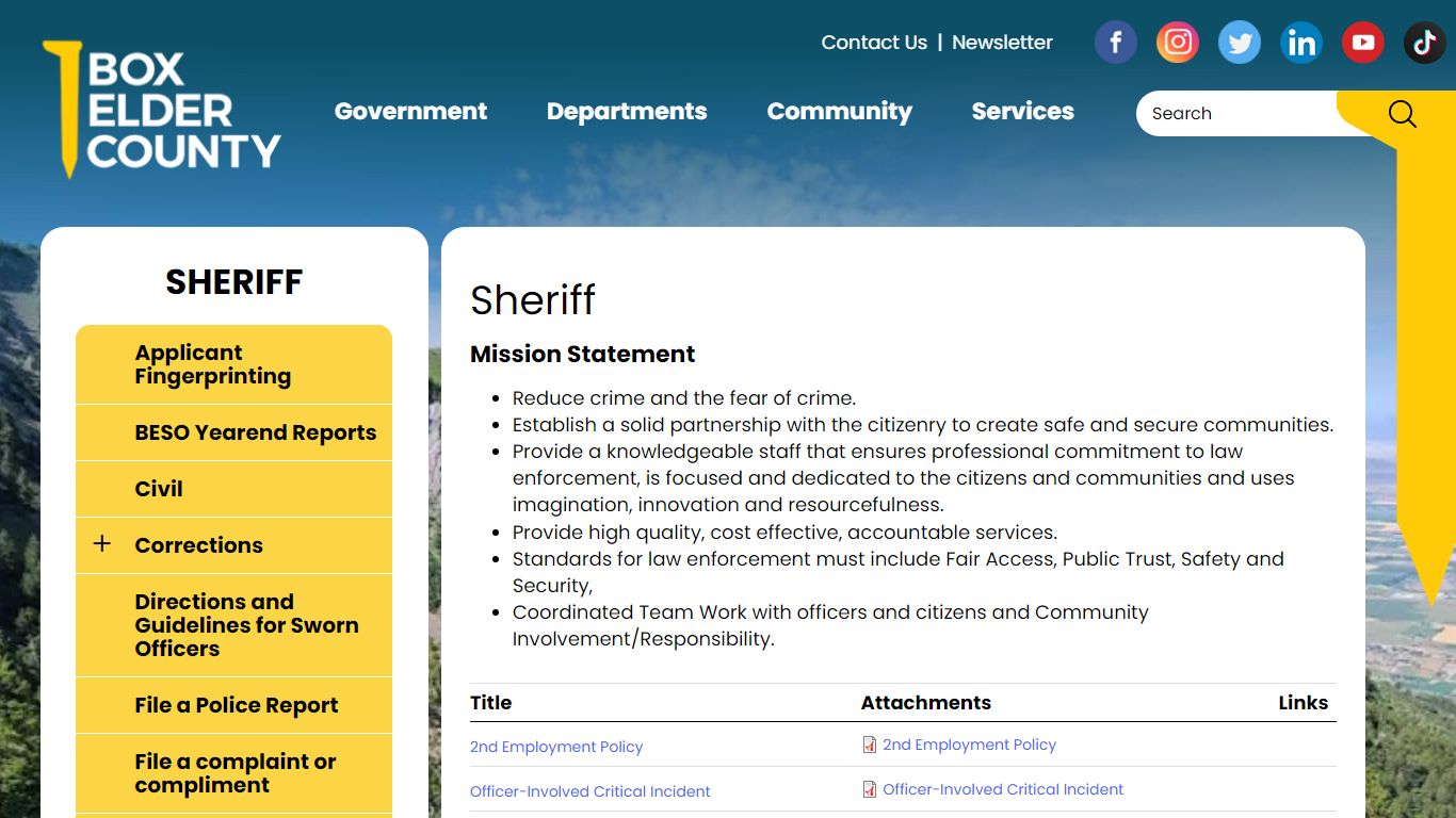 Sheriff | Box Elder County Utah